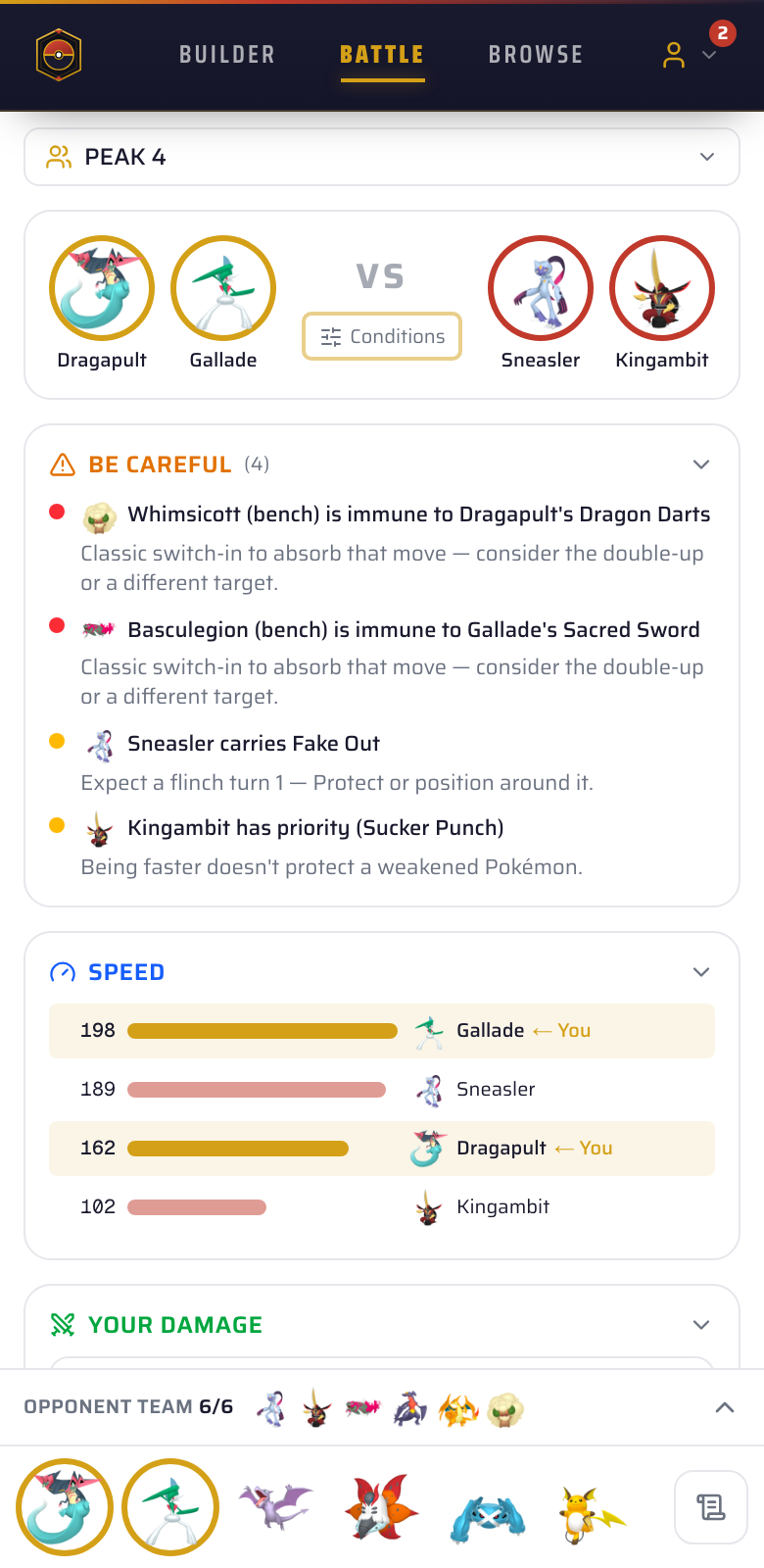 Battle Mode on mobile: same Be Careful warnings + speed bars + opponent dock at the bottom